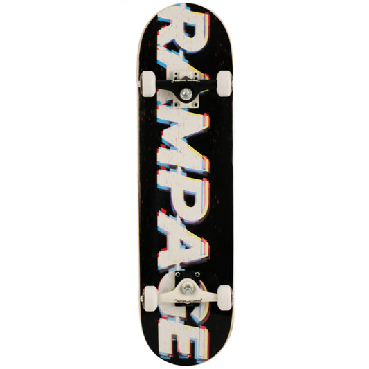 Rampage Glitch Logo Complete Skateboard - Multi 8''