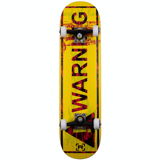 Rampage Glitch Warning Complete Skateboard - Yellow 8''