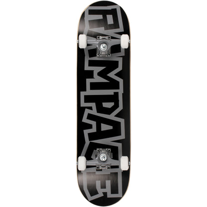 Rampage Block Logo Complete Skateboard - Black/Grey 8''